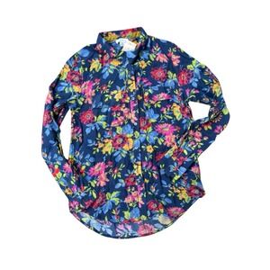 Sundance‎ Floral Print 100% Cotton Button Down Shirt Size Extra Small